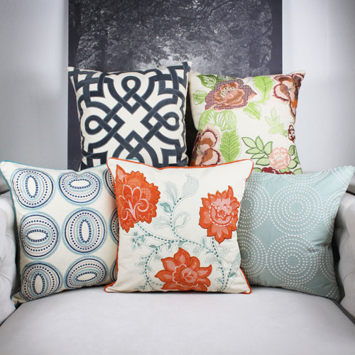 House of Hampton® Mcnair Geometric Cotton Indoor/Outdoor Throw Pillow